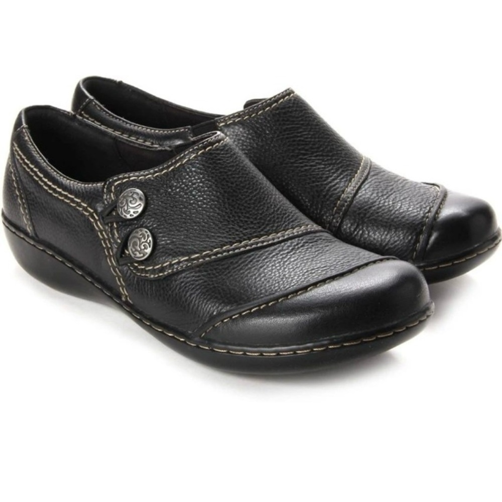 Clarks Bendables Ashland Alpine Slip On Loafers in Black Size 8.5